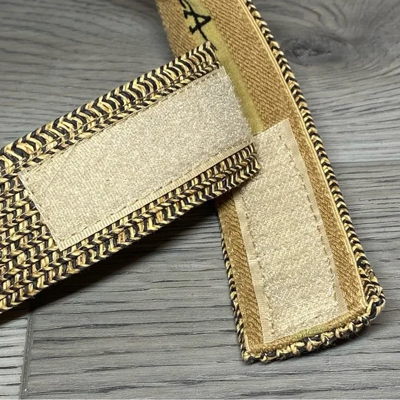 Scala Straw Visor Hat Women’s One Size Adjustable Tan/Black SunHat Golf Beach - Picture 10 of 11